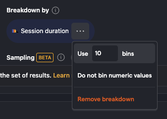 Session duration breakdown